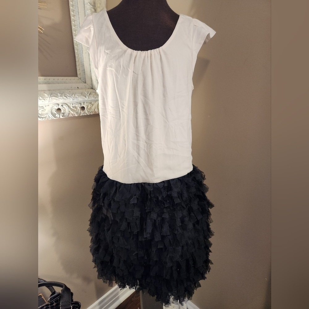 NWT Black And White Gap Dress With Funky Skirt Size 4